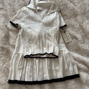 Fresh White Knit Tennis Set Small